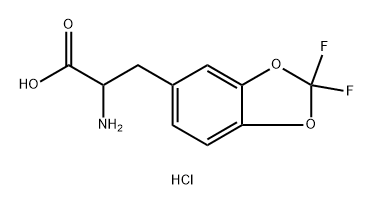 2-Amino-3-(2,2-difluorobenzo[d][1,3]dioxol-5-yl)propanoic acid hydrochloride 구조식 이미지