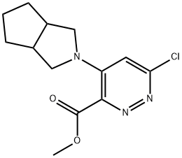 Methyl 6-chloro-4-(hexahydrocyclopentacpyrrol-2(1H)-yl)-3-pyridazinecarboxylate 구조식 이미지