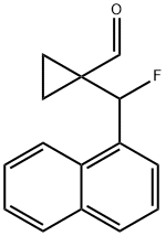 1-(Fluoro(naphthalen-1-yl)methyl)cyclopropanecarbaldehyde Structure