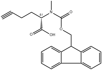 5-Hexynoic acid, 2-[[(9H-fluoren-9-ylmethoxy)carbonyl]methylamino]-, (2S)- Structure