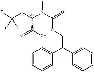 Butanoic acid, 2-[[(9H-fluoren-9-ylmethoxy)carbonyl]methylamino]-4,4,4-trifluoro-, (2S)- Structure