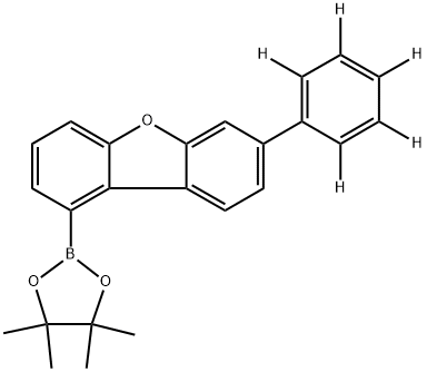 4,4,5,5-tetramethyl-2-(7-(phenyl-d5)dibenzo[b,d]furan-1-yl)-1,3,2-dioxaborolane Structure