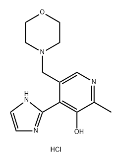 3-Pyridinol, 4-(1H-imidazol-2-yl)-2-methyl-5-(4-morpholinylmethyl)-, hydrochloride (1:3) Structure