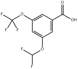 3-(difluoromethoxy)-5-(trifluoromethoxy)benzoic acid Structure