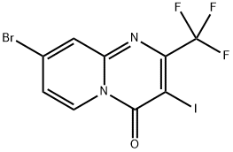 8-Bromo-3-iodo-2-(trifluoromethyl)-4H-pyrido[1,2-a]pyrimidin-4-one Structure