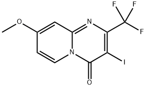 3-Iodo-8-methoxy-2-(trifluoromethyl)-4H-pyrido[1,2-a]pyrimidin-4-one Structure