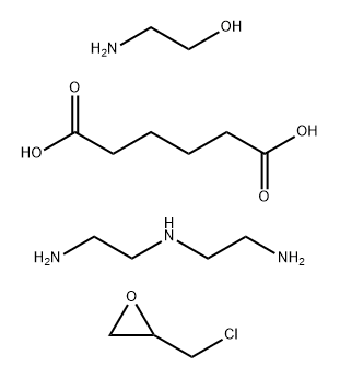 헥산디온산,2-아미노에탄올중합체,N-(2-아미노에틸)-1,2-에탄디아민및(클로로메틸)옥시란 구조식 이미지