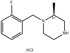 (2S)-1-[(2-fluorophenyl)methyl]-2-methylpiperazine dihydrochloride 구조식 이미지