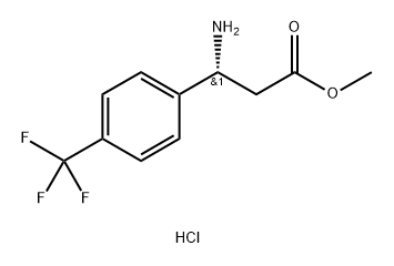 methyl (3R)-3-amino-3-[4-(trifluoromethyl)phenyl]propanoate hydrochloride 구조식 이미지