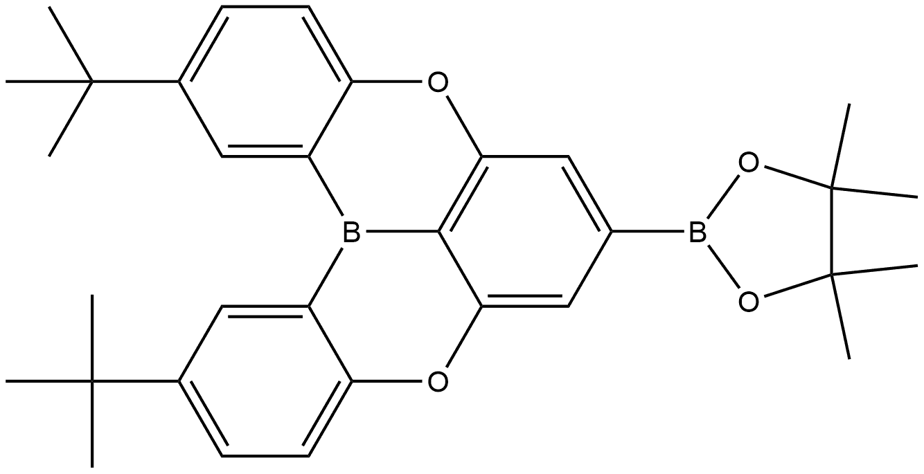 [1,4]Benzoxaborino[2,3,4-kl]phenoxaborin, 2,12-bis(1,1-dimethylethyl)-7-(4,4,5,5-tetramethyl-1,3,2-dioxaborolan-2-yl)- Structure