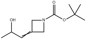 tert-Butyl 3-(2-hydroxypropylidene)azetidine-1-carboxylate Structure