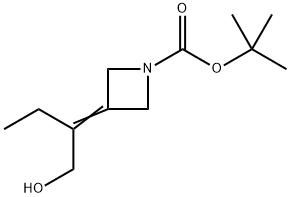 tert-Butyl 3-(1-hydroxybutan-2-ylidene)azetidine-1-carboxylate Structure