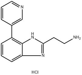 2-[4-(pyridin-3-yl)-1H-1,3-benzodiazol-2-yl]ethan-1-amine trihydrochloride Structure