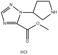 methyl 1-(pyrrolidin-3-yl)-1H-1,2,4-triazole-5-carboxylate dihydrochloride Structure