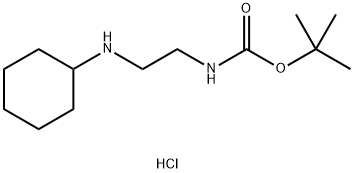 tert-butyl N-[2-(cyclohexylamino)ethyl]carbamate hydrochloride Structure