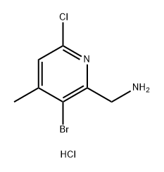 1-(3-bromo-6-chloro-4-methylpyridin-2-yl)methanamine hydrochloride 구조식 이미지