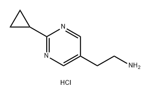 2-(2-cyclopropylpyrimidin-5-yl)ethan-1-amine dihydrochloride Structure