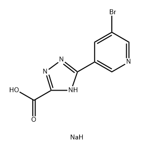 sodium 3-(5-bromopyridin-3-yl)-1H-1,2,4-triazole-5-carboxylate Structure