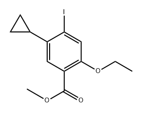 methyl 5-cyclopropyl-2-ethoxy-4-iodobenzoate Structure