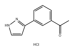 1-[3-(1H-pyrazol-3-yl)phenyl]ethan-1-one hydrochloride Structure