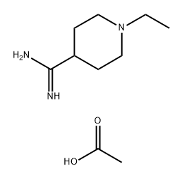 1-ethylpiperidine-4-carboximidamide, acetic acid Structure