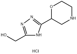 3-(morpholin-2-yl)-1H-1,2,4-triazol-5-yl]methanol dihydrochloride Structure