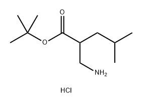 tert-butyl 2-(aminomethyl)-4-methylpentanoate hydrochloride Structure