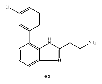 2-[4-(3-chlorophenyl)-1H-1,3-benzodiazol-2-yl]ethan-1-amine dihydrochloride 구조식 이미지