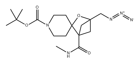 tert-butyl 4-(azidomethyl)-1-(methylcarbamoyl)-3-oxaspiro[bicyclo[2.1.1]hexane-2,4'-piperidine]-1'-carboxylate Structure