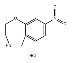 8-nitro-2,3,4,5-tetrahydro-1,4-benzoxazepine hydrochloride Structure