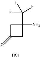 3-amino-3-(trifluoromethyl)cyclobutan-1-one hydrochloride Structure