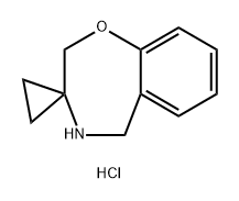 4,5-dihydro-2H-spiro[1,4-benzoxazepine-3,1'-cyclopropane] hydrochloride Structure