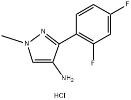 3-(2,4-difluorophenyl)-1-methyl-1H-pyrazol-4-amine hydrochloride Structure