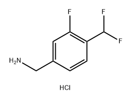 1-[4-(difluoromethyl)-3-fluorophenyl]methanamine hydrochloride Structure