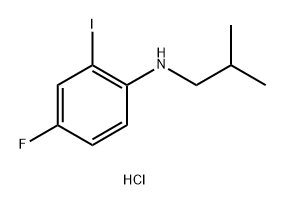 4-fluoro-2-iodo-N-(2-methylpropyl)aniline hydrochloride 구조식 이미지