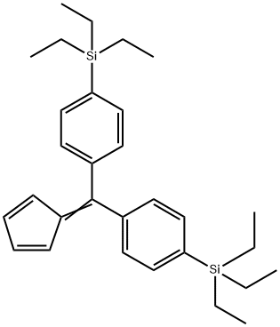 Benzene, 1,1'-(2,4-cyclopentadien-1-ylidenemethylene)bis[4-(triethylsilyl)- Structure