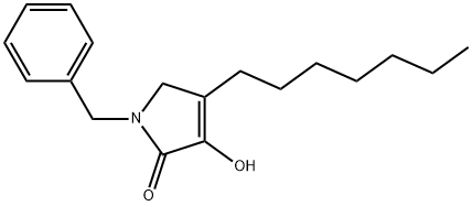 4-Heptyl-1,5-dihydro-3-hydroxy-1-(phenylmethyl)-2H-pyrrol-2-one Structure