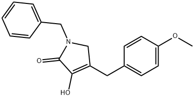 1,5-Dihydro-3-hydroxy-4-[(4-methoxyphenyl)methyl]-1-(phenylmethyl)-2H-pyrrol-2-o… Structure