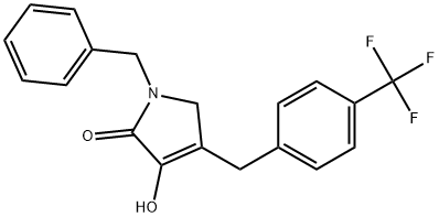 1,5-Dihydro-3-hydroxy-1-(phenylmethyl)-4-[[4-(trifluoromethyl)phenyl]methyl]-2H-… 구조식 이미지