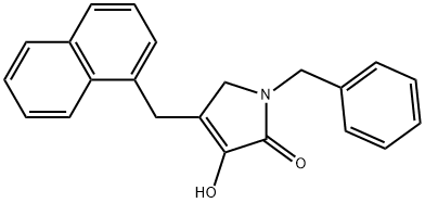 1,5-Dihydro-3-hydroxy-4-(1-naphthalenylmethyl)-1-(phenylmethyl)-2H-pyrrol-2-one Structure