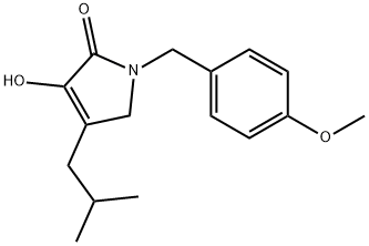 1,5-Dihydro-3-hydroxy-1-[(4-methoxyphenyl)methyl]-4-(2-methylpropyl)-2H-pyrrol-2… Structure