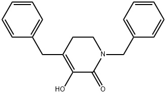 5,6-Dihydro-3-hydroxy-1,4-bis(phenylmethyl)-2(1H)-pyridinone Structure