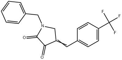 1-(Phenylmethyl)-4-[[4-(trifluoromethyl)phenyl]methylene]-2,3-pyrrolidinedione Structure