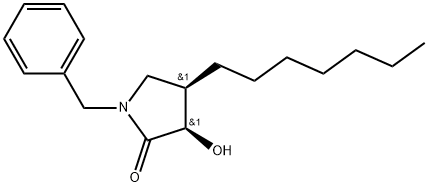 (3R,4R)-4-Heptyl-3-hydroxy-1-(phenylmethyl)-2-pyrrolidinone Structure