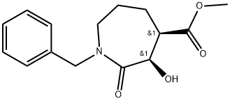 Methyl (3R,4R)-hexahydro-3-hydroxy-2-oxo-1-(phenylmethyl)-1H-azepine-4-carboxyla… Structure