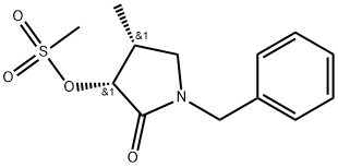 (3R,4R)-4-Methyl-3-[(methylsulfonyl)oxy]-1-(phenylmethyl)-2-pyrrolidinone Structure