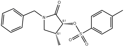 (3R,4R)-4-Methyl-3-[[(4-methylphenyl)sulfonyl]oxy]-1-(phenylmethyl)-2-pyrrolidin… Structure