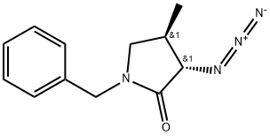 (3S,4R)-3-Azido-4-methyl-1-(phenylmethyl)-2-pyrrolidinone Structure