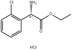 Benzeneacetic acid, α-amino-2-chloro-, ethyl ester, hydrochloride (1:1), (αS)- Structure