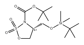 (R)-tert-Butyl 4-(((tert-butyldimethylsilyl)oxy)methyl)-1,2,3-oxathiazolidine-3-carboxylate 2,2-dioxide Structure